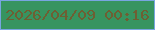 文字の大きさ：1、枠の色：78a5e0、背景の色：379460、文字の色：6e5f33 無料ブログパーツのブログ時計
