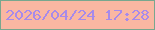 文字の大きさ：1、枠の色：78a78e、背景の色：fab7a2、文字の色：a78aea 無料ブログパーツのブログ時計
