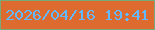 文字の大きさ：4、枠の色：78a979、背景の色：dd6b2f、文字の色：63b9fe 無料ブログパーツのブログ時計