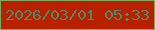 文字の大きさ：3、枠の色：78aa60、背景の色：b92000、文字の色：558767 無料ブログパーツのブログ時計