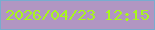 文字の大きさ：5、枠の色：78accf、背景の色：b196c2、文字の色：a8f71c 無料ブログパーツのブログ時計