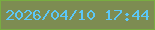 文字の大きさ：2、枠の色：78ad41、背景の色：7d8c52、文字の色：5cc7f8 無料ブログパーツのブログ時計