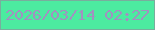 文字の大きさ：1、枠の色：78ae9d、背景の色：4ceba0、文字の色：a291c0 無料ブログパーツのブログ時計