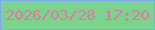 文字の大きさ：5、枠の色：78afe0、背景の色：7ad48b、文字の色：e177a9 無料ブログパーツのブログ時計