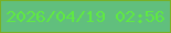 文字の大きさ：4、枠の色：78b025、背景の色：61bf7d、文字の色：5fe942 無料ブログパーツのブログ時計