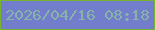文字の大きさ：2、枠の色：78b330、背景の色：727ecb、文字の色：87b3a9 無料ブログパーツのブログ時計