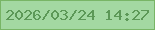 文字の大きさ：1、枠の色：78b566、背景の色：a3d8a2、文字の色：5c9857 無料ブログパーツのブログ時計