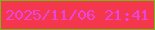 文字の大きさ：4、枠の色：78b716、背景の色：f5374d、文字の色：e845db 無料ブログパーツのブログ時計