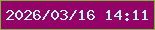 文字の大きさ：3、枠の色：78b739、背景の色：940168、文字の色：bbfbe6 無料ブログパーツのブログ時計
