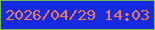 文字の大きさ：4、枠の色：78b859、背景の色：152be1、文字の色：f27853 無料ブログパーツのブログ時計