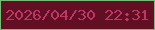 文字の大きさ：5、枠の色：78ba7a、背景の色：620f23、文字の色：be3865 無料ブログパーツのブログ時計