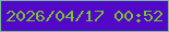 文字の大きさ：5、枠の色：78ba9c、背景の色：5108c7、文字の色：77c231 無料ブログパーツのブログ時計