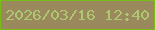 文字の大きさ：1、枠の色：78bc17、背景の色：99895c、文字の色：adc870 無料ブログパーツのブログ時計