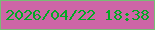 文字の大きさ：4、枠の色：78bc75、背景の色：cd65a6、文字の色：00a924 無料ブログパーツのブログ時計