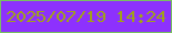 文字の大きさ：4、枠の色：78bf62、背景の色：8d31fd、文字の色：a0a01d 無料ブログパーツのブログ時計