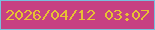 文字の大きさ：1、枠の色：78c0dd、背景の色：c74182、文字の色：e7c133 無料ブログパーツのブログ時計