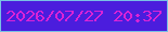 文字の大きさ：2、枠の色：78c1e4、背景の色：4b1ddd、文字の色：da23d7 無料ブログパーツのブログ時計