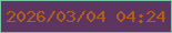 文字の大きさ：4、枠の色：78c2a7、背景の色：5c3660、文字の色：b25e1d 無料ブログパーツのブログ時計