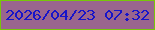 文字の大きさ：2、枠の色：78c609、背景の色：9a658e、文字の色：1714c9 無料ブログパーツのブログ時計