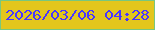 文字の大きさ：4、枠の色：78c77f、背景の色：e3c61d、文字の色：4936ff 無料ブログパーツのブログ時計