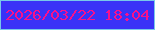 文字の大きさ：3、枠の色：78c8e9、背景の色：3a32f7、文字の色：f9108b 無料ブログパーツのブログ時計