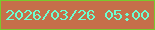 文字の大きさ：3、枠の色：78ca2d、背景の色：c56f4a、文字の色：6cffd2 無料ブログパーツのブログ時計