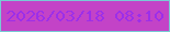 文字の大きさ：5、枠の色：78cad5、背景の色：c343c7、文字の色：9c2fe9 無料ブログパーツのブログ時計
