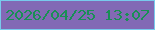 文字の大きさ：3、枠の色：78caec、背景の色：8269b5、文字の色：198f55 無料ブログパーツのブログ時計