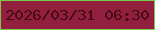 文字の大きさ：3、枠の色：78cb47、背景の色：931f3f、文字の色：460b13 無料ブログパーツのブログ時計