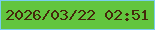 文字の大きさ：4、枠の色：78ceee、背景の色：62c53e、文字の色：45280b 無料ブログパーツのブログ時計