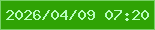 文字の大きさ：4、枠の色：78d066、背景の色：30a305、文字の色：b7febe 無料ブログパーツのブログ時計