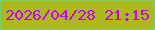 文字の大きさ：5、枠の色：78d26c、背景の色：afb81b、文字の色：c302f6 無料ブログパーツのブログ時計