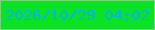文字の大きさ：1、枠の色：78d279、背景の色：0be125、文字の色：02b5e3 無料ブログパーツのブログ時計