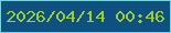 文字の大きさ：5、枠の色：78d2dd、背景の色：0e5080、文字の色：9cce38 無料ブログパーツのブログ時計