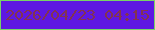 文字の大きさ：4、枠の色：78d366、背景の色：5e17e2、文字の色：823352 無料ブログパーツのブログ時計