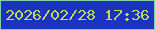 文字の大きさ：1、枠の色：78d3a9、背景の色：1b33c0、文字の色：bfd95c 無料ブログパーツのブログ時計