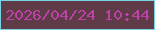 文字の大きさ：5、枠の色：78d4e2、背景の色：5f3a47、文字の色：bc43a5 無料ブログパーツのブログ時計