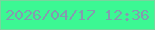 文字の大きさ：2、枠の色：78d59d、背景の色：3cf893、文字の色：849baf 無料ブログパーツのブログ時計
