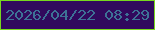 文字の大きさ：4、枠の色：78d81e、背景の色：310a5d、文字の色：3d7296 無料ブログパーツのブログ時計
