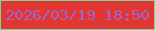 文字の大きさ：3、枠の色：78d897、背景の色：e23633、文字の色：a265c6 無料ブログパーツのブログ時計