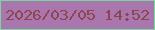 文字の大きさ：4、枠の色：78d89c、背景の色：aa76ae、文字の色：8b4652 無料ブログパーツのブログ時計
