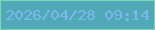 文字の大きさ：2、枠の色：78d9b7、背景の色：50a9b7、文字の色：7fb7f1 無料ブログパーツのブログ時計