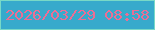 文字の大きさ：1、枠の色：78d9c7、背景の色：37aacc、文字の色：eb6e95 無料ブログパーツのブログ時計