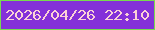 文字の大きさ：2、枠の色：78da4f、背景の色：8430d9、文字の色：fbd1d6 無料ブログパーツのブログ時計
