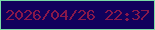 文字の大きさ：4、枠の色：78dca6、背景の色：11015c、文字の色：88184b 無料ブログパーツのブログ時計