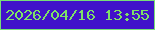 文字の大きさ：3、枠の色：78de77、背景の色：4112ca、文字の色：7ee267 無料ブログパーツのブログ時計