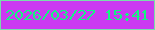 文字の大きさ：4、枠の色：78deab、背景の色：cb39f1、文字の色：13f581 無料ブログパーツのブログ時計