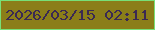 文字の大きさ：3、枠の色：78e077、背景の色：8b7e19、文字の色：3a2953 無料ブログパーツのブログ時計