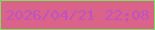 文字の大きさ：2、枠の色：78e15d、背景の色：db638a、文字の色：bb54c2 無料ブログパーツのブログ時計
