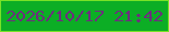 文字の大きさ：1、枠の色：78e227、背景の色：0cae25、文字の色：6d2e7e 無料ブログパーツのブログ時計